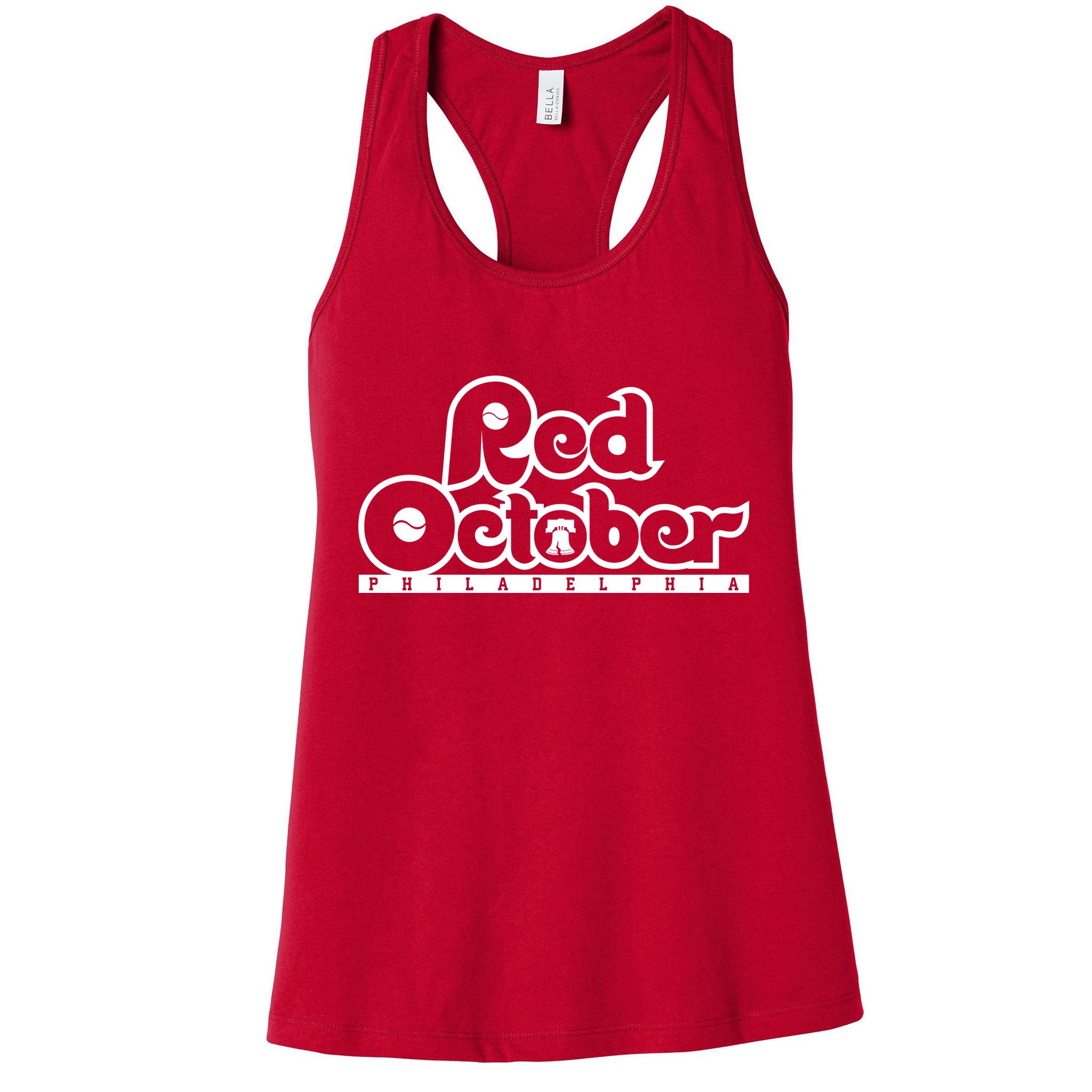Philly Red October Philadelphia Baseball Womens Tank Top