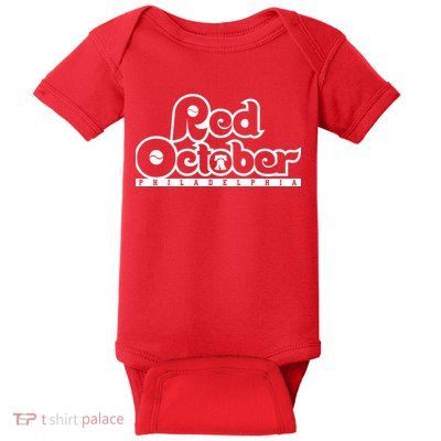 Philly Red October Philadelphia Baseball Baby Bodysuit