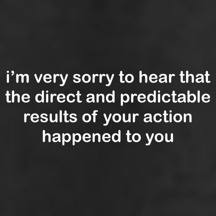 Predictable Results Of Your Actions Funny Jokes Sarcastic Garment-Dyed Heavyweight T-Shirt