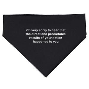 Predictable Results Of Your Actions Funny Jokes Sarcastic USA-Made Doggie Bandana