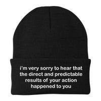 Predictable Results Of Your Actions Funny Jokes Sarcastic Beanie