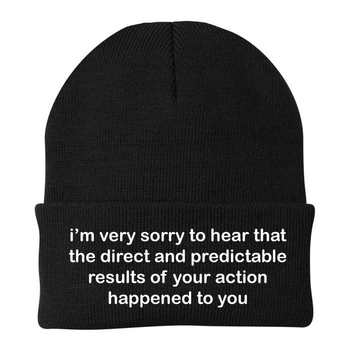 Predictable Results Of Your Actions Funny Jokes Sarcastic Beanie