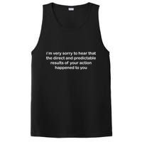 Predictable Results Of Your Actions Funny Jokes Sarcastic PosiCharge Competitor Tank