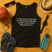 Predictable Results Of Your Actions Funny Jokes Sarcastic Tank Top