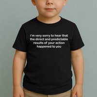 Predictable Results Of Your Actions Funny Jokes Sarcastic Toddler T-Shirt
