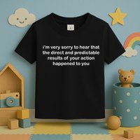 Predictable Results Of Your Actions Funny Jokes Sarcastic Toddler T-Shirt