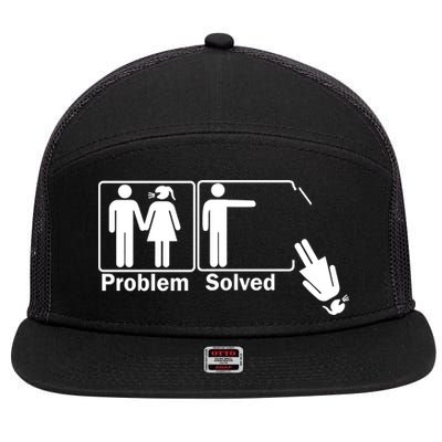 Problem Solved 7 Panel Mesh Trucker Snapback Hat