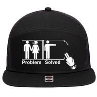 Problem Solved 7 Panel Mesh Trucker Snapback Hat