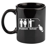 Problem Solved 11oz C Handle Ceramic Mug