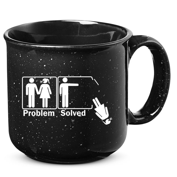 Problem Solved 15oz Campfire Ceramic Mug