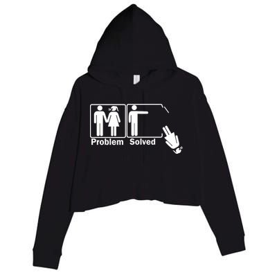 Problem Solved Crop Fleece Hoodie