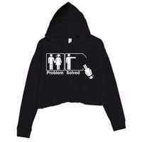 Problem Solved Crop Fleece Hoodie