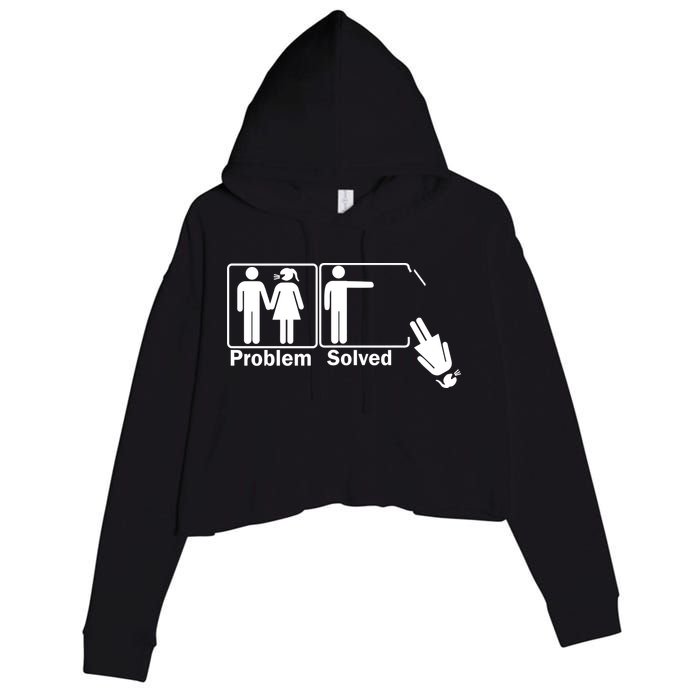 Problem Solved Crop Fleece Hoodie