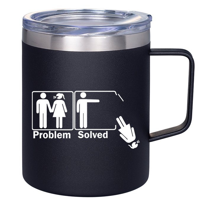 Problem Solved 12oz Stainless Steel Coffee Mug
