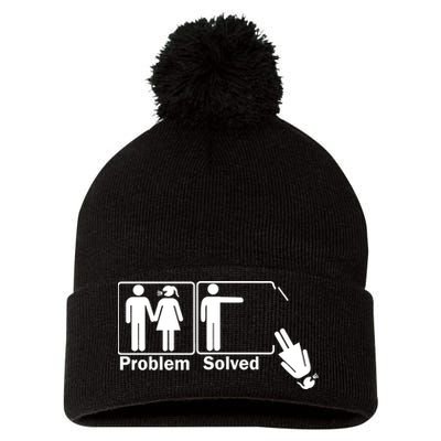 Problem Solved Pom Pom 12in Knit Beanie