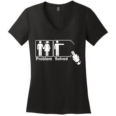 Problem Solved Women's V-Neck T-Shirt