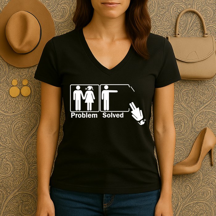 Problem Solved Women's V-Neck T-Shirt