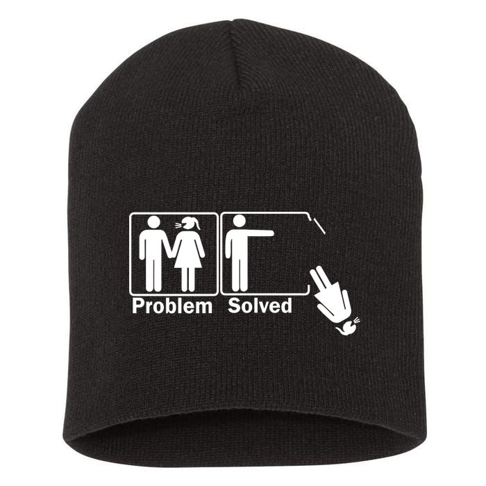 Problem Solved Short Acrylic Beanie