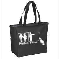 Problem Solved Zip Tote Bag