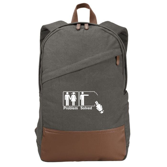 Problem Solved Cotton Canvas Backpack