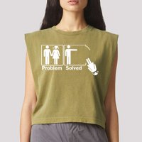 Problem Solved Garment-Dyed Women's Muscle Tee