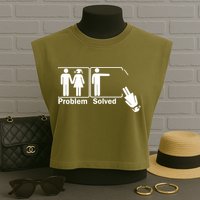 Problem Solved Garment-Dyed Women's Muscle Tee