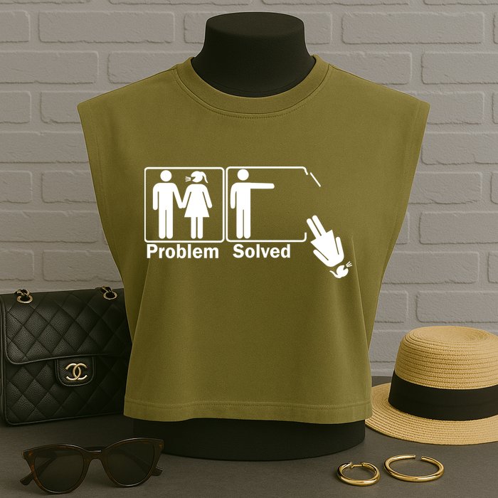Problem Solved Garment-Dyed Women's Muscle Tee