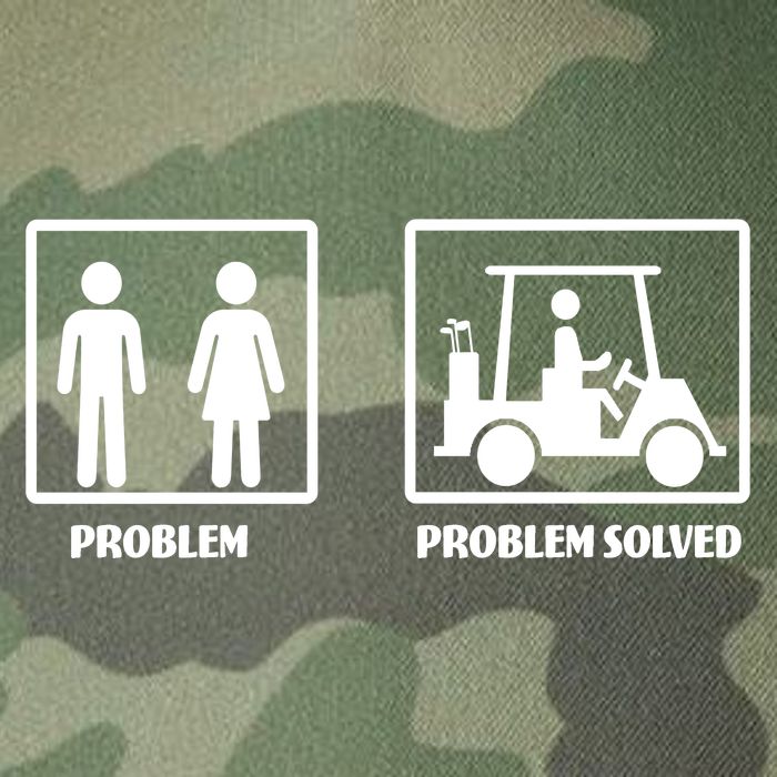 Problem Solved Golf Wife Funny Legacy Tie Dye Trucker Hat