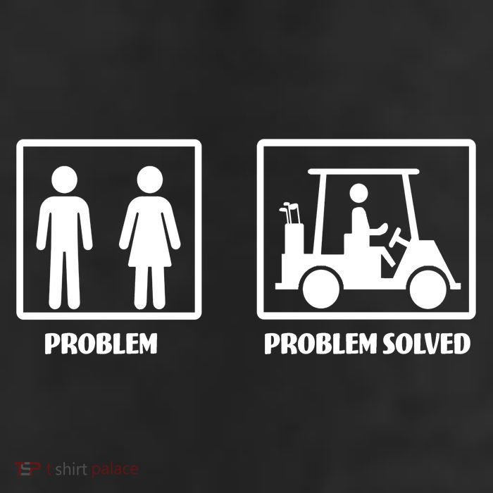 Problem Solved Golf Wife Funny Garment-Dyed Heavyweight T-Shirt