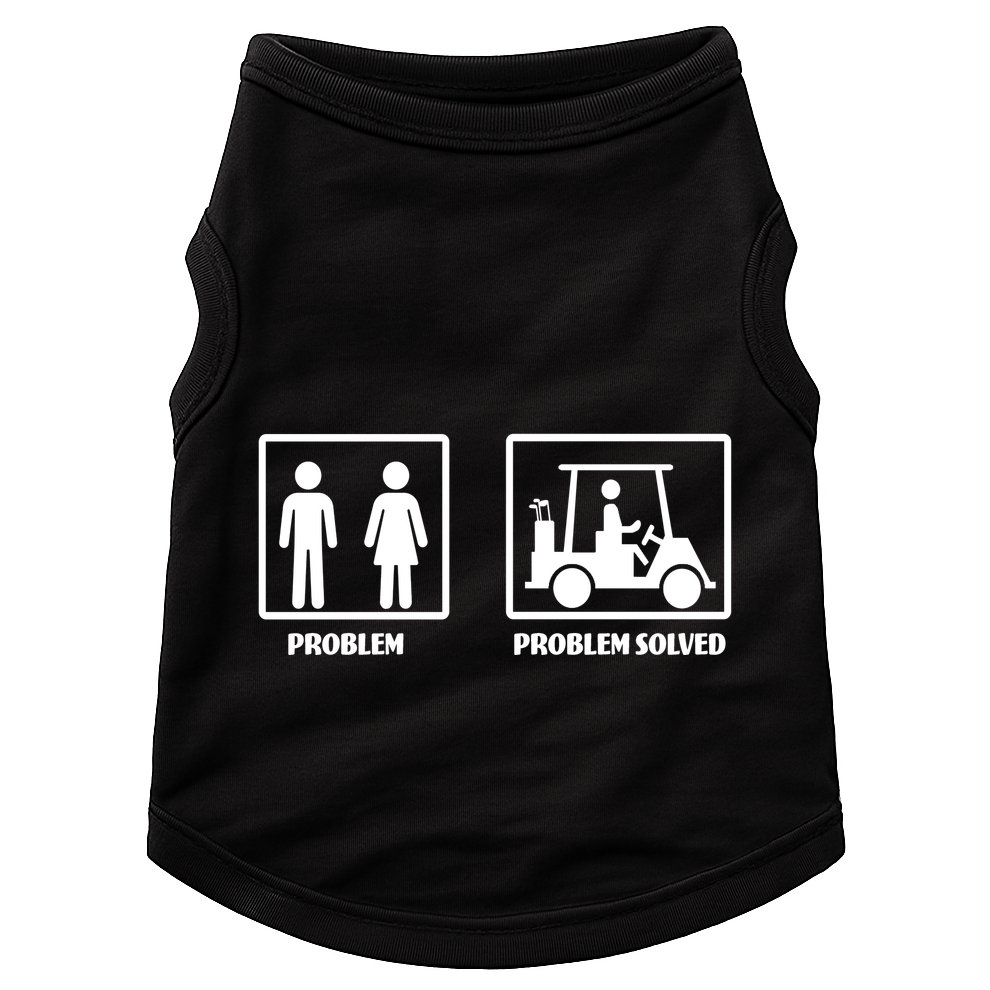 Problem Solved Golf Wife Funny Doggie Tank