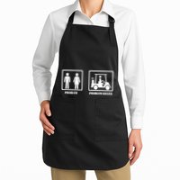 Problem Solved Golf Wife Funny Full-Length Apron With Pockets
