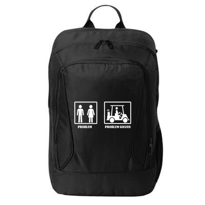 Problem Solved Golf Wife Funny City Backpack