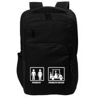 Problem Solved Golf Wife Funny Impact Tech Backpack