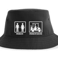 Problem Solved Golf Wife Funny Sustainable Bucket Hat