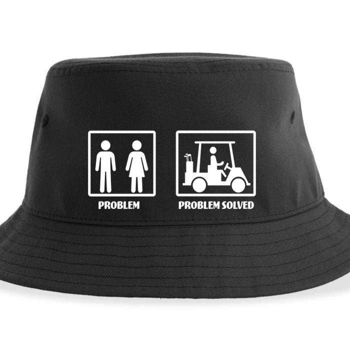 Problem Solved Golf Wife Funny Sustainable Bucket Hat