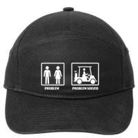 Problem Solved Golf Wife Funny 7-Panel Snapback Hat