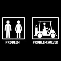 Problem Solved Golf Wife Funny 7-Panel Snapback Hat