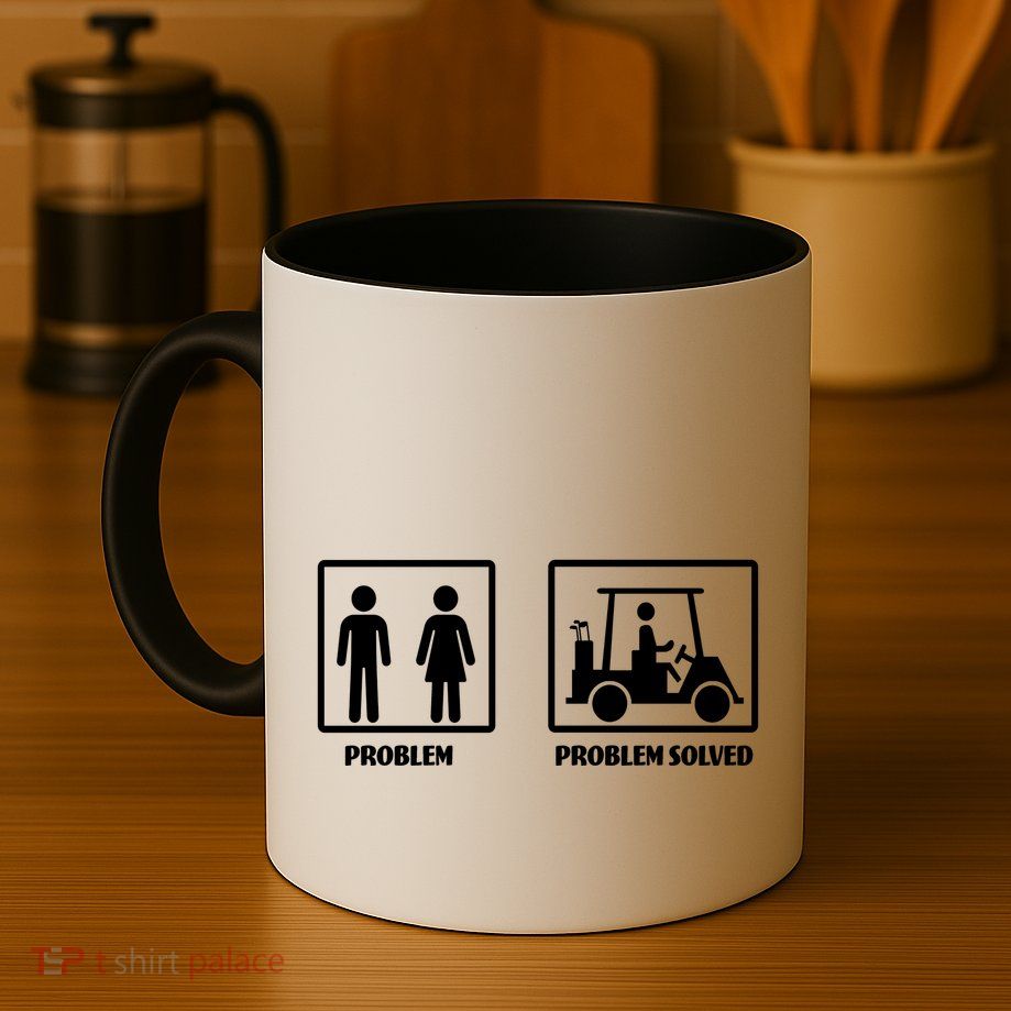 Problem Solved Golf Wife Funny Mug