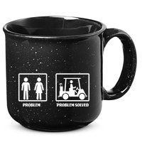 Problem Solved Golf Wife Funny 15oz Campfire Ceramic Mug
