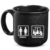 Problem Solved Golf Wife Funny 15oz Campfire Ceramic Mug