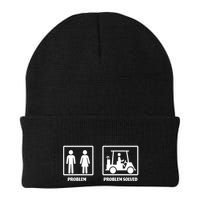 Problem Solved Golf Wife Funny Beanie