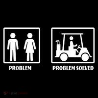 Problem Solved Golf Wife Funny Drawstring Bag
