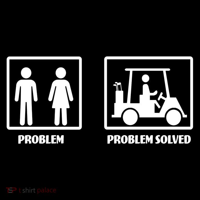 Problem Solved Golf Wife Funny Flatbill Hat
