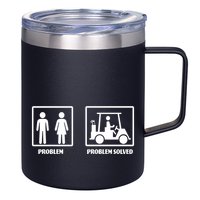 Problem Solved Golf Wife Funny 12oz Stainless Steel Coffee Mug
