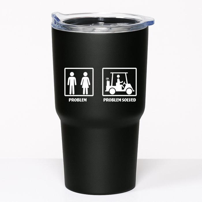 Problem Solved Golf Wife Funny Tumbler