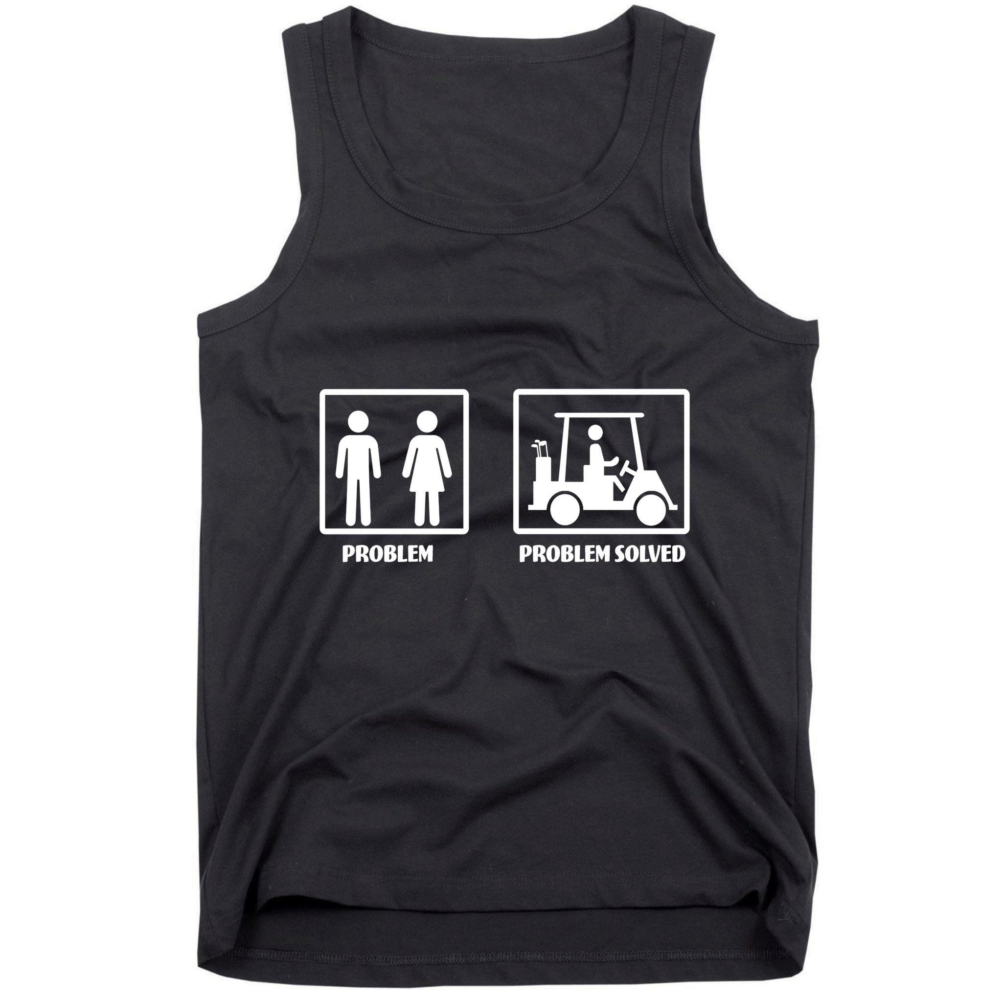Problem Solved Golf Wife Funny Tank Top
