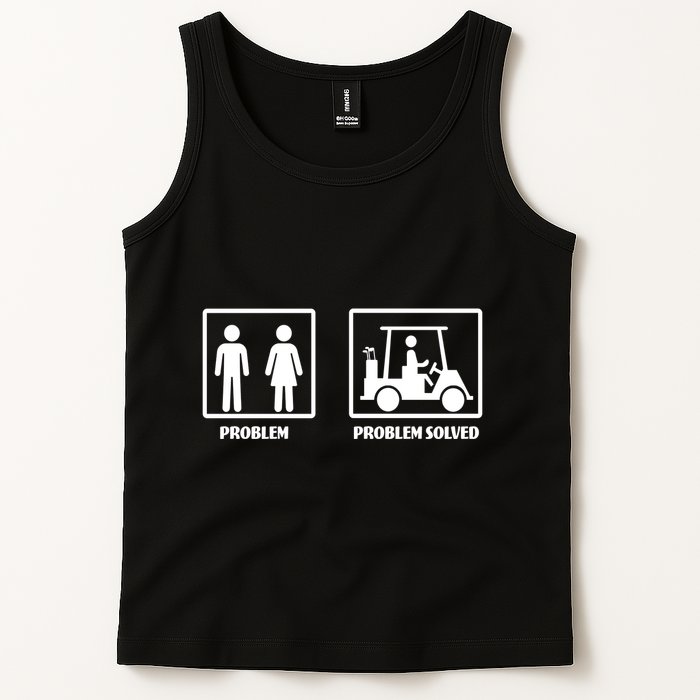 Problem Solved Golf Wife Funny Tank Top