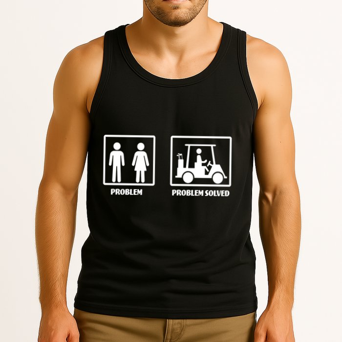 Problem Solved Golf Wife Funny Tank Top