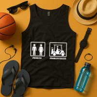 Problem Solved Golf Wife Funny Tank Top