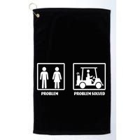 Problem Solved Golf Wife Funny Golf Towel